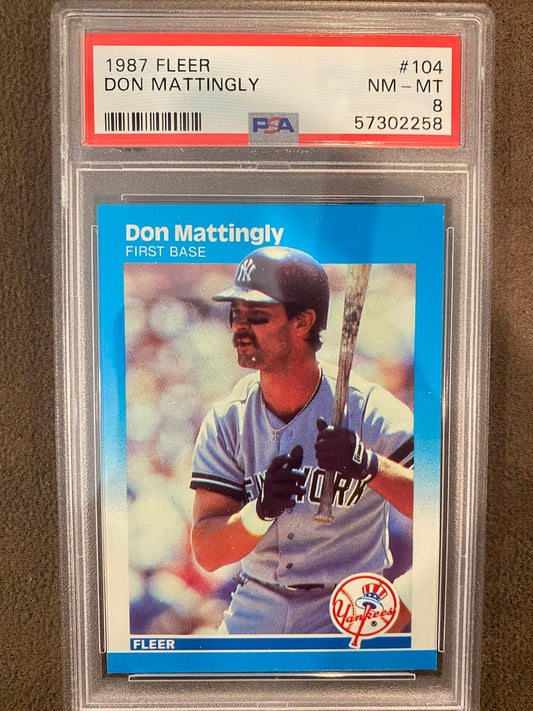 Don Matttingly - 1987 Fleer - PSA 8 - Yankees