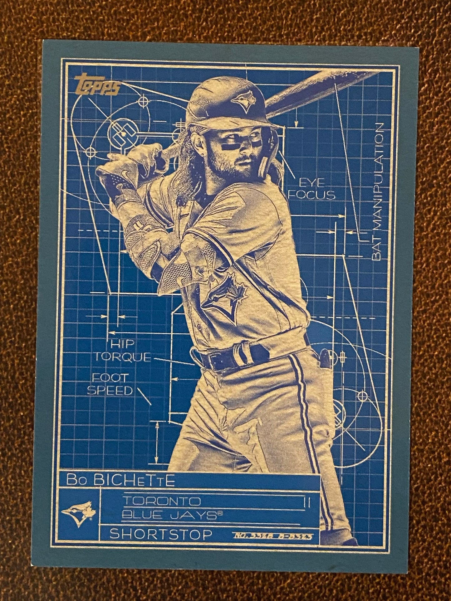 Bo Bichette - 2024 Topps Series 1 - Superstar Blueprint BLUE (*Corner whiting*) - Blue Jays
