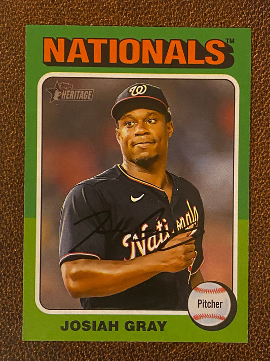 Josiah Gray - 2024 Topps Heritage - Low Number Short Prints - Nationals