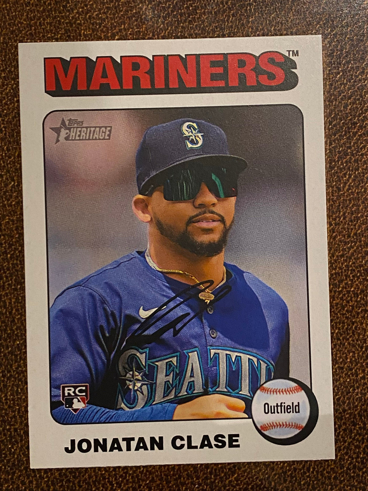 Mariners Border Jonatan Clase - 2024 Topps Heritage High Number - White Border - Marin ...
