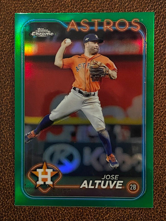 Jose Altuve - 2024 Topps Chrome - Green Refractor /99 - Astros