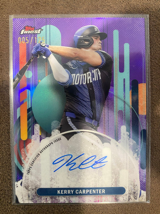 Kerry Carpenter - 2025 Topps Finest - Purple AUTO /125 - Tigers