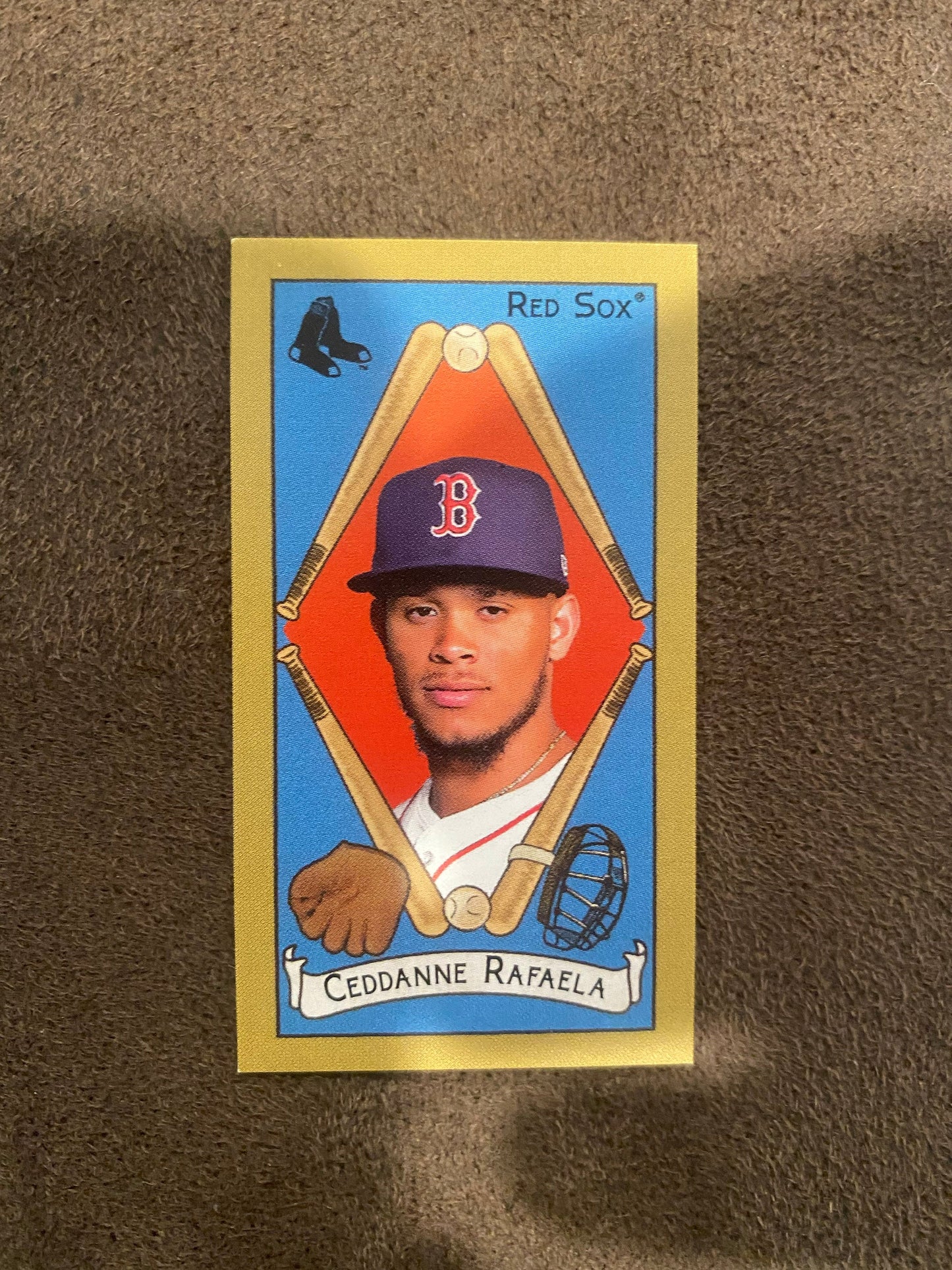 Ceddanne Rafaela - 2025 Topps T205 Mini - Sweet Caporal Back (**Corner Whiting**) - Red Sox