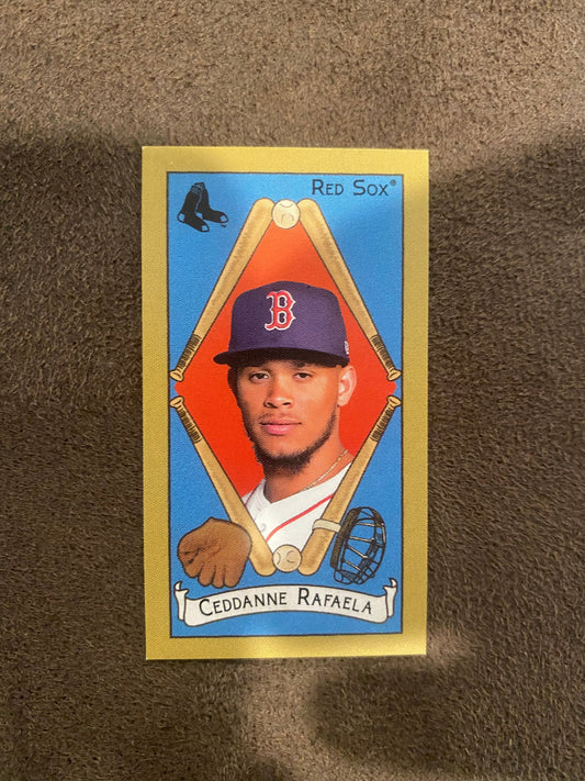 Ceddanne Rafaela - 2025 Topps T205 Mini - Sweet Caporal Back (**Corner Whiting**) - Red Sox