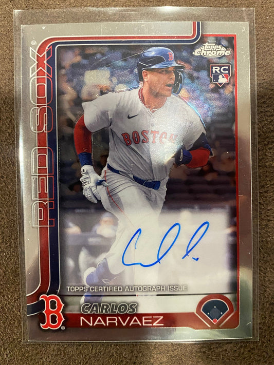 Carlos Narvaez - 2025 Topps Chrome - Rookie AUTO - Red Sox