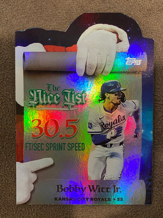Bobby Witt Jr. - 2025 Topps Holiday - The Nice List (Sprint Speed) - Royals