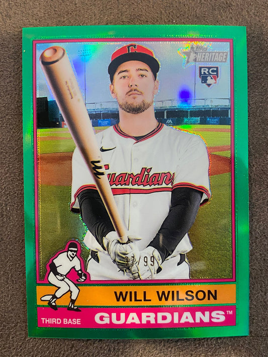 Will Wilson - 2025 Topps Heritage High Number - Green Refractor /99 - Guardians