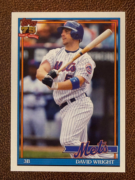 David Wright - 2026 Topps Series 1 - 1991 Insert - Mets