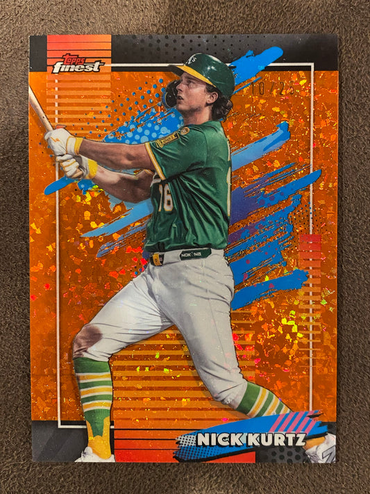 Nick Kurtz - 2026 Topps Finest - ORANGE Mini Diamond /25 - Athletics
