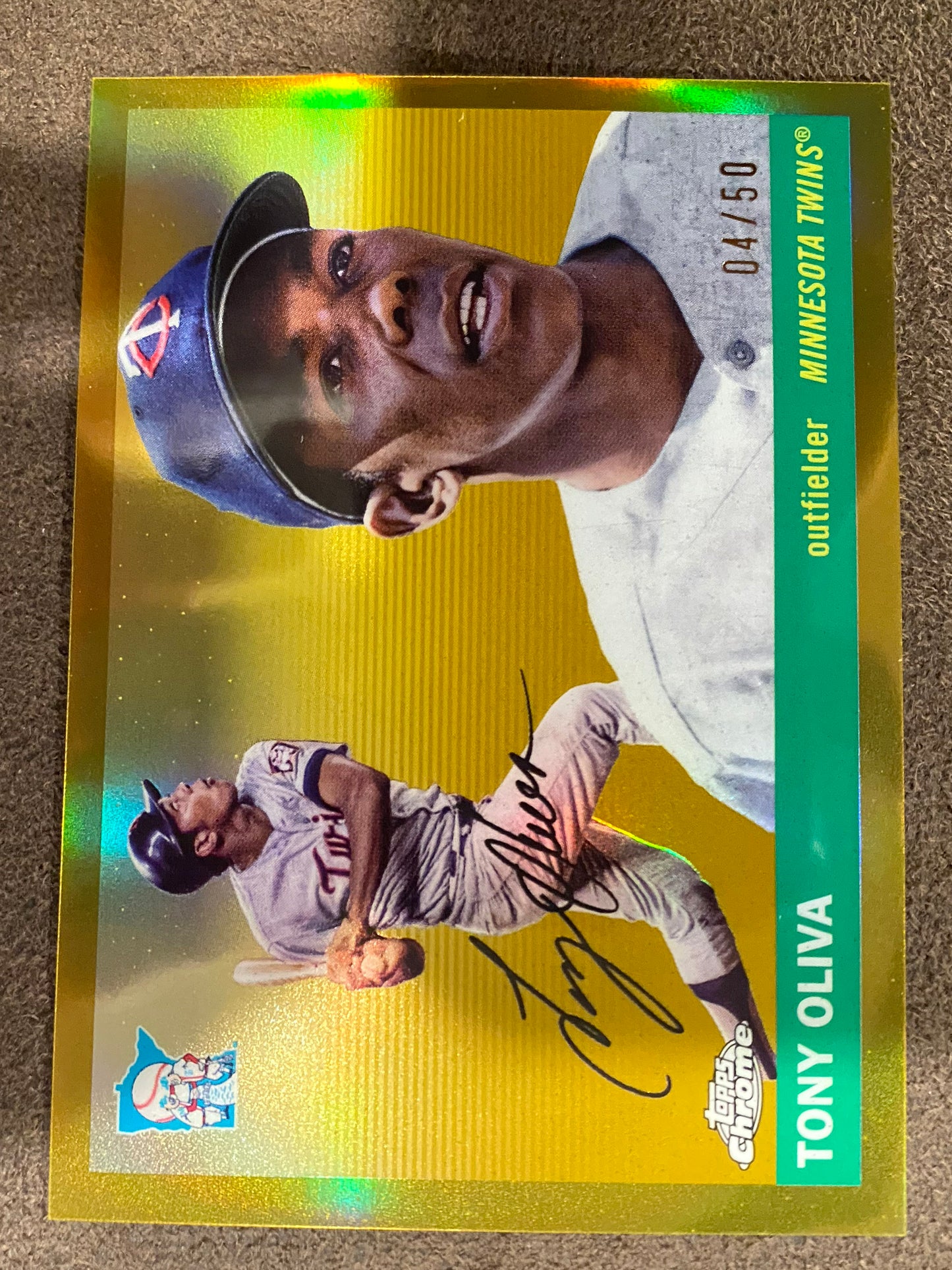 Tony Oliva - 2025 Topps Chrome Platinum - GOLD Refractor /50 - Twins