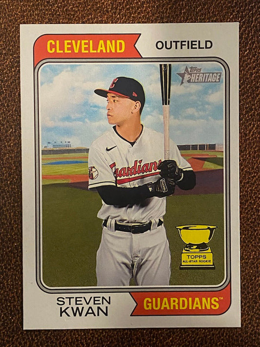 Steven Kwan - 2023 Topps Heritage - Base Card - Guardians