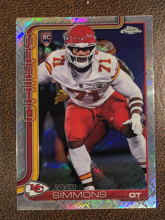 Josh Simmons - 2025 Topps Chrome - Topps Foil - Chiefs