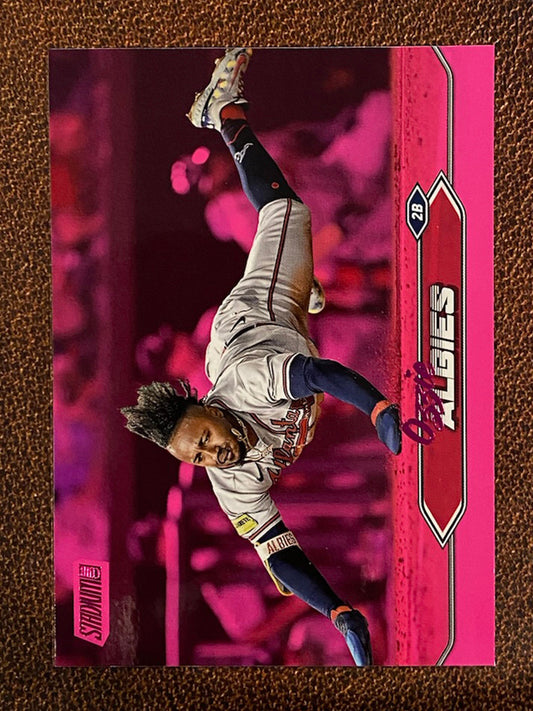 Ozzie Albies - 2024 Topps Stadium Club - Pink Foil - Braves