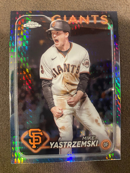 Mike Yastrzemski - 2024 Topps Chrome - Prism Refractors - Giants