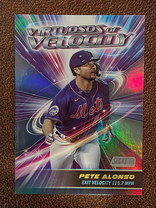 Pete Alonso - 2024 Topps Stadium Club - Virtuosos Of Velocity - Mets