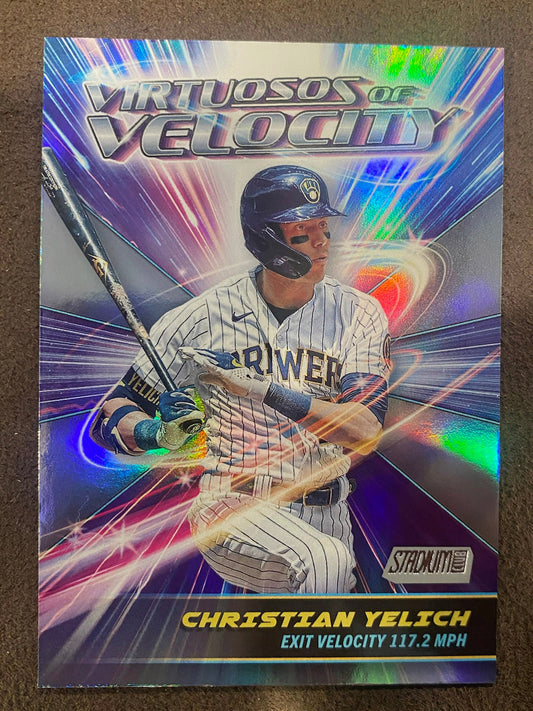 Christian Yelich - 2024 Topps Stadium Club - Virtuosos of Velocity - Brewers