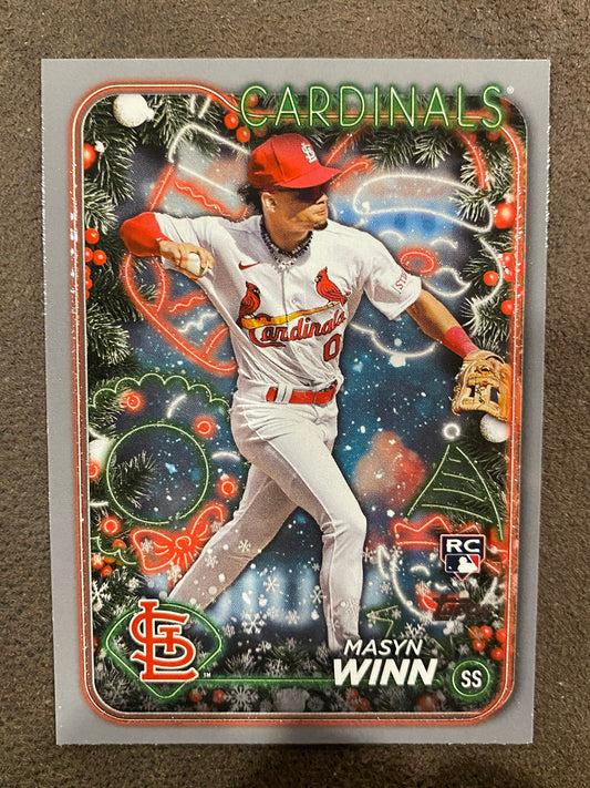 Masyn Winn - 2024 Topps Holiday - Silver Glitter - Cardinals