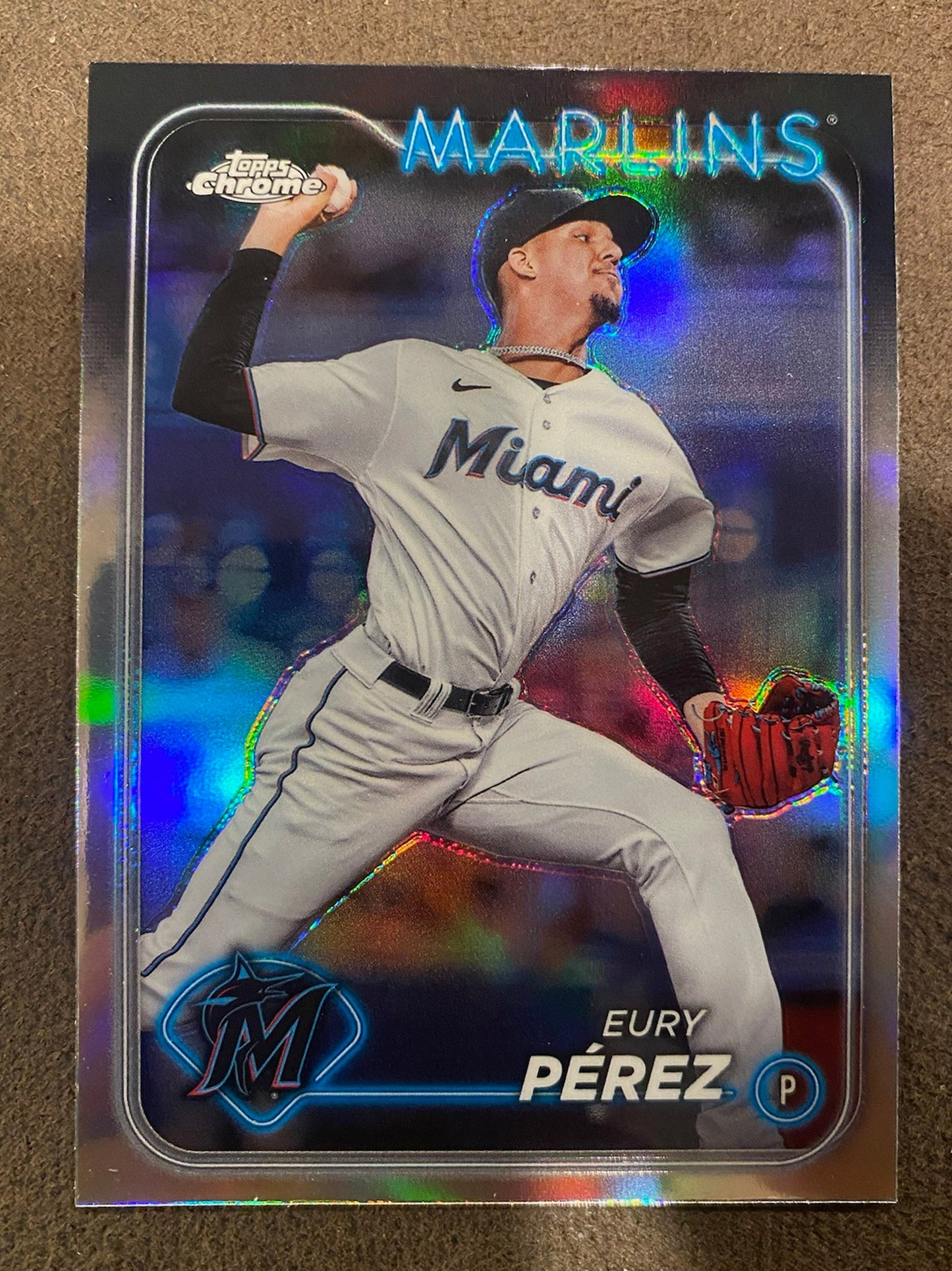 Eury Perez - 2024 Topps Chrome - Refractor - Marlins