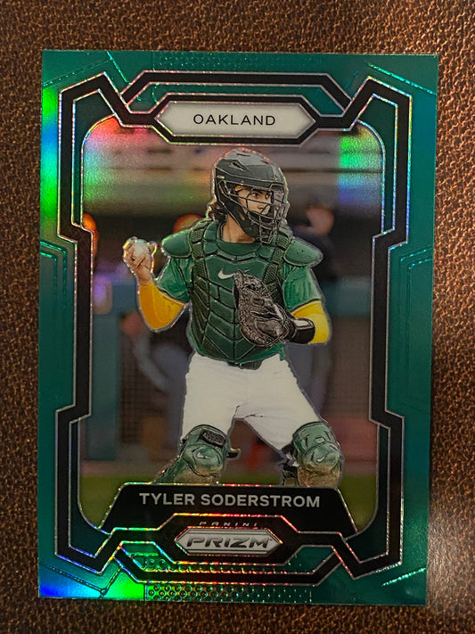 Tyler Soderstrom - 2024 Panini Prizm - Green Refractors - Athletics