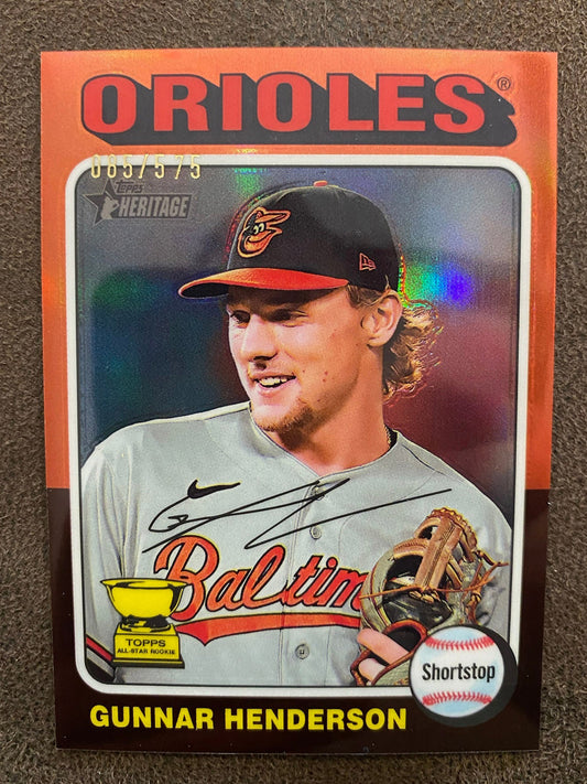 Gunnar Henderson - 2024 Topps Hertiage - Refractor /575 - Orioles