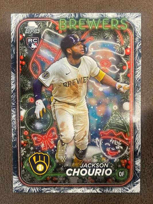 Jackson Chourio - 2024 Topps Holiday - Tree Border (RC) - Brewers
