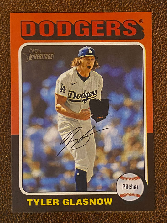 Tyler Glasnow - 2024 Topps Heritage High Number - Image Variation - Dodgers