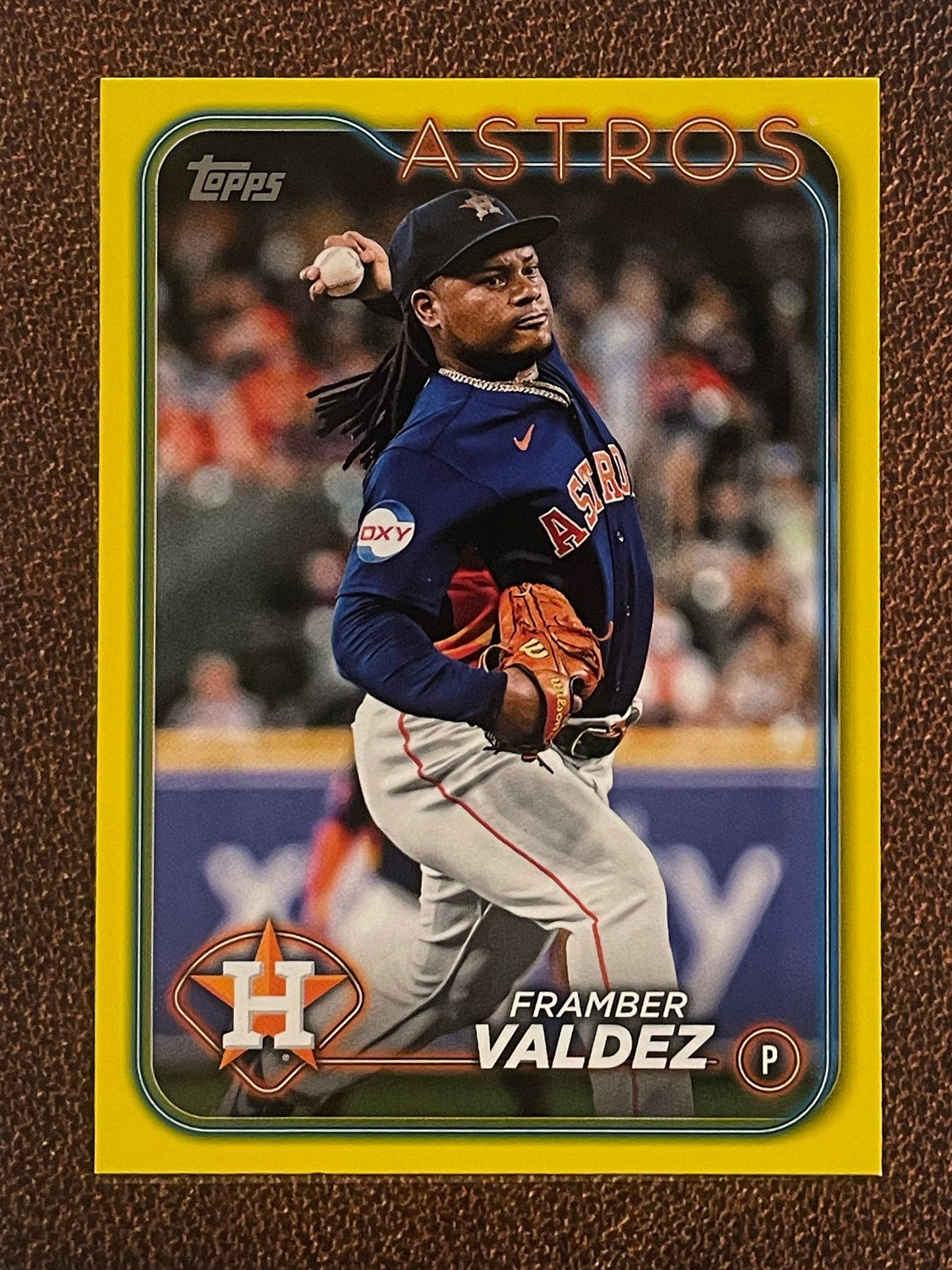 Framber Valdez - 2024 Topps Series 1 - Yellow Parallel - Astros