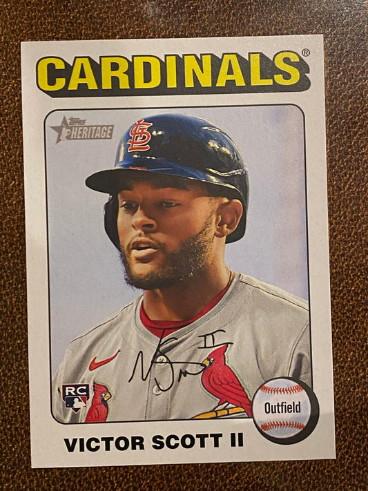 Victor Scott II - 2024 Topps Heritage High Number - White Border - Cardinals