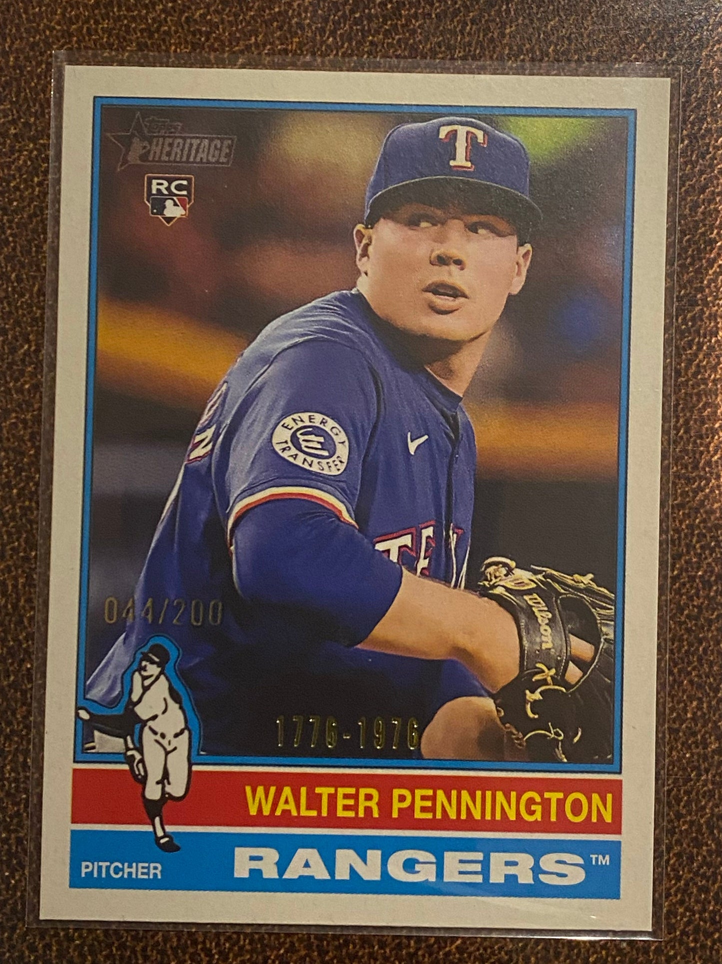 Walter Pennington - 2025 Topps Heritage - Bicentenial /200 - Rangers