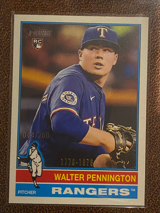 Walter Pennington - 2025 Topps Heritage - Bicentenial /200 - Rangers