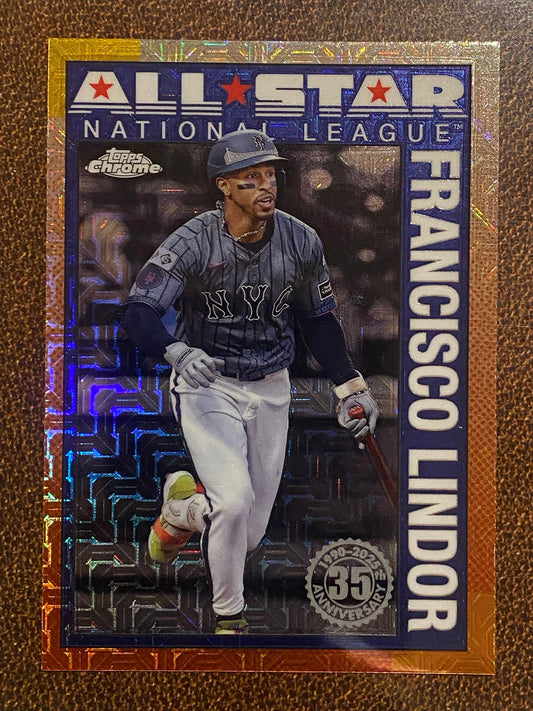 Francisco Lindor - 2025 Topps Series 2 - 1990 All Star Mojo Refractor - Mets