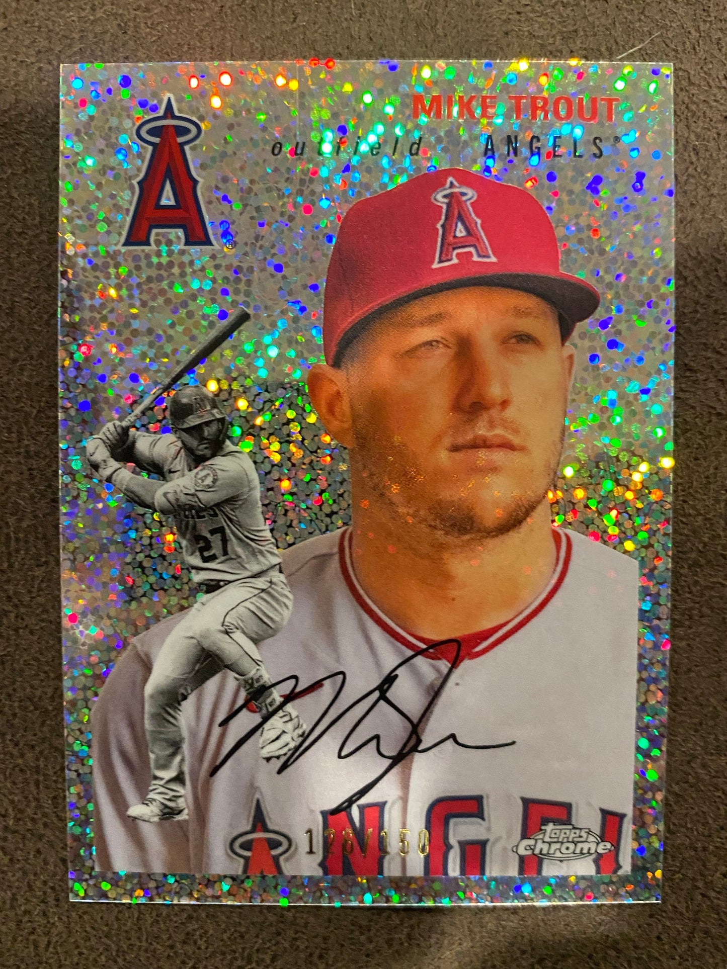Mike Trout - 2023 Topps Chrome Platinum Anniversary - Speckle /150 - Angels