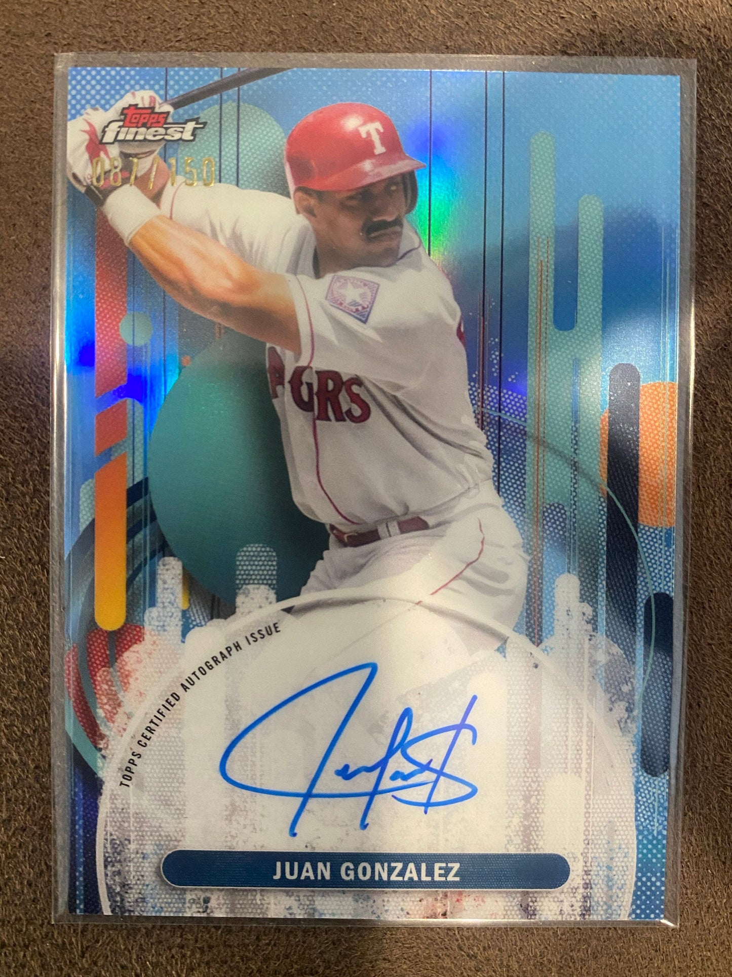 Juan Gonzalez - 2025 Topps Finest - Blue AUTO /150 - Rangers