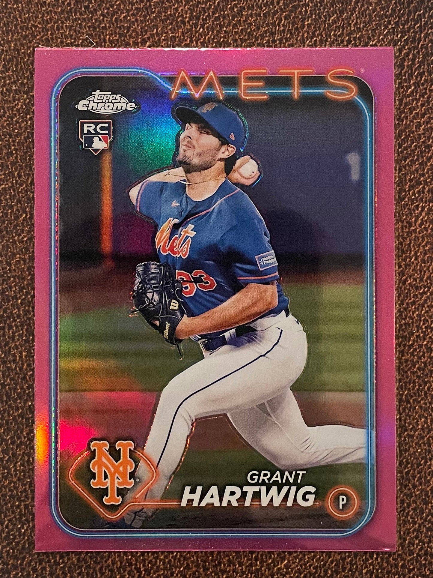 Grant Hartwig - 2024 Topps Chrome - Pink Refractor - Mets