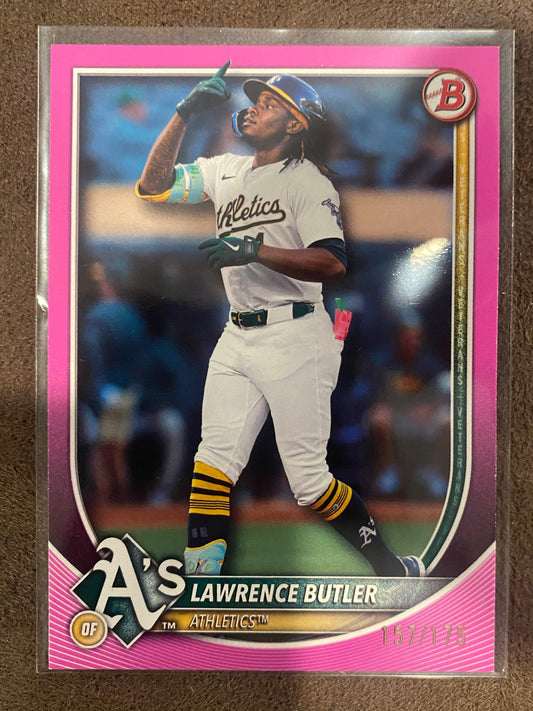 Lawrence Butler - 2025 Bowman - Pink Paper /175 - Athletics