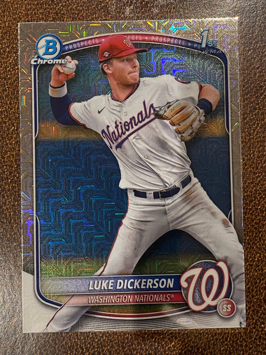 Luke Dickerson - 2025 Bowman Chrome - 1st Mojo - Nationals