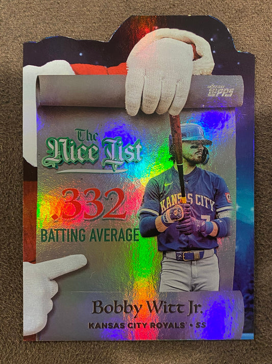 Bobby Witt Jr. - 2025 Topps Holiday - The Nice List (Batt Avg) - Royals