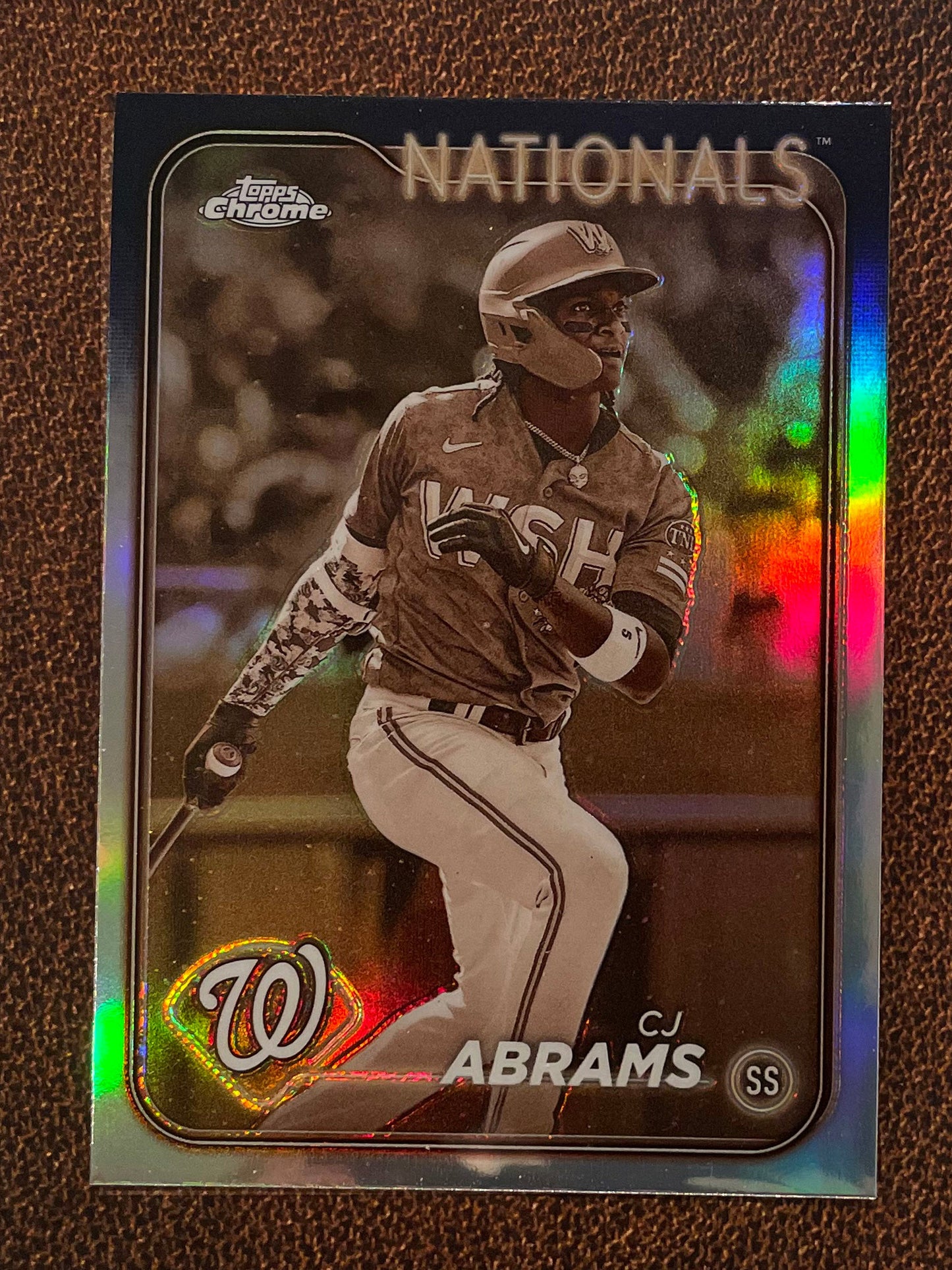 CJ Abrams - 2024 Topps Chrome - Sepia Refractor - Nationals