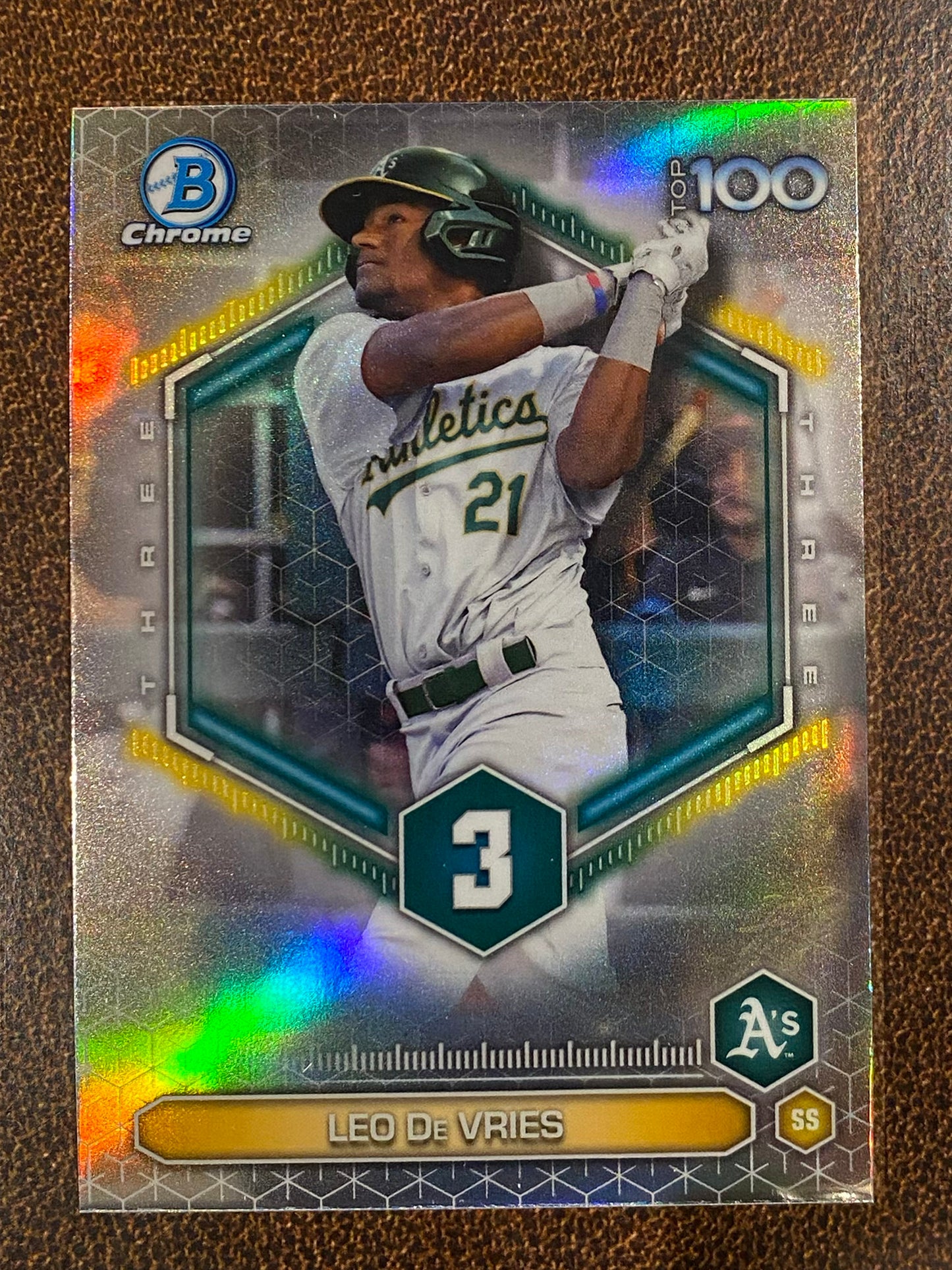 Leo De Vries - 2026 Bowman - Scouts Top 100 Insert - Athletics