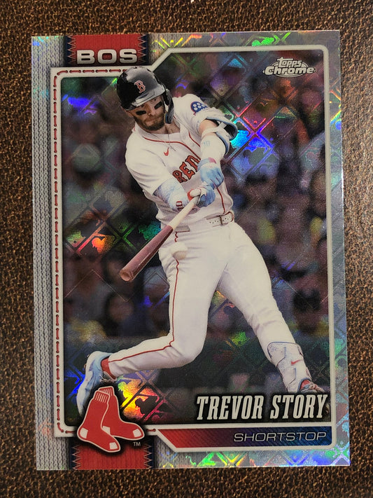 Trevor Story - 2026 Topps Chrome Logofractor - Base Logofractor - Red Sox