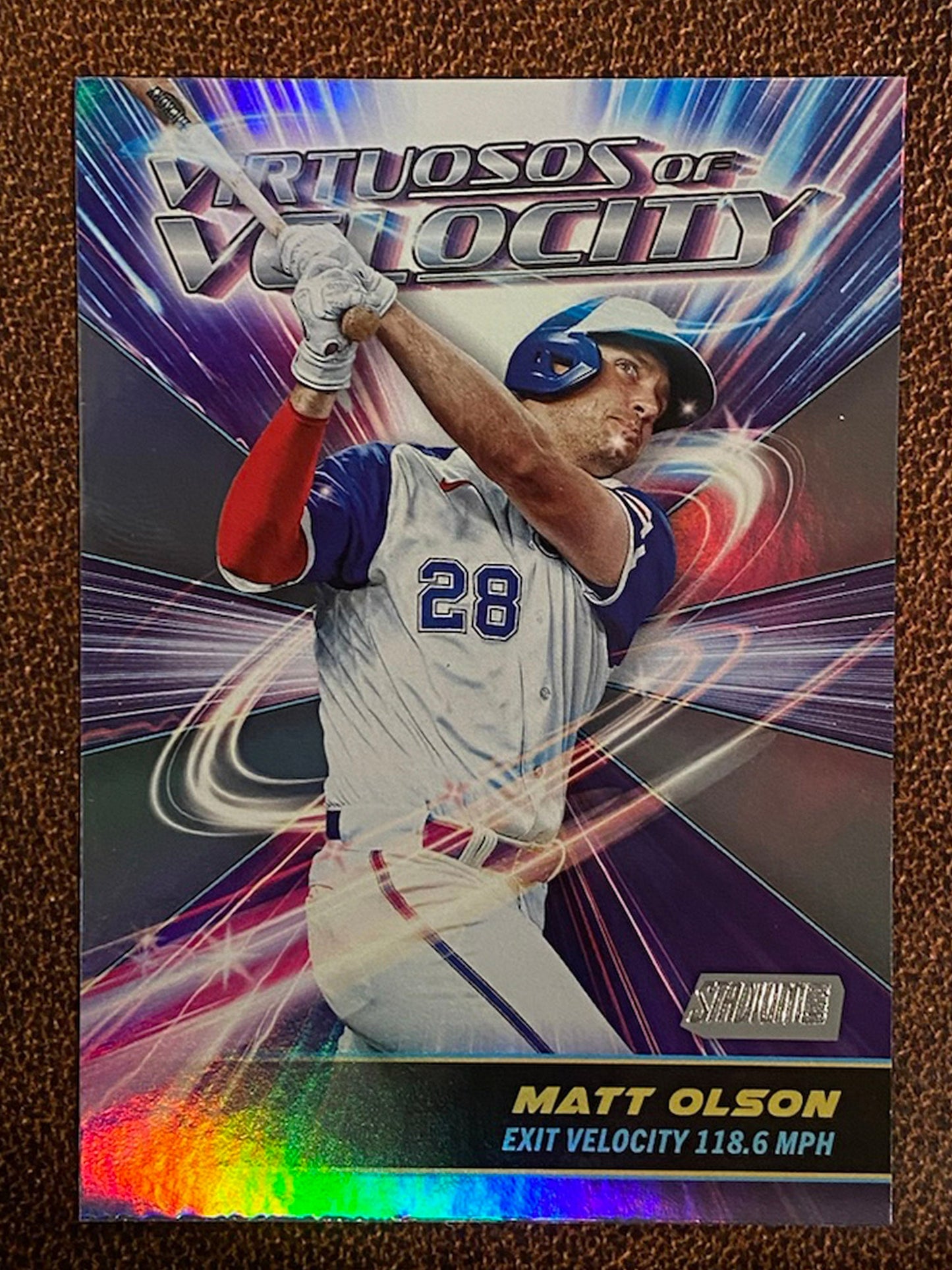 Matt Olson - 2024 Topps Stadium Club - Virtuosos of Velocity - Braves