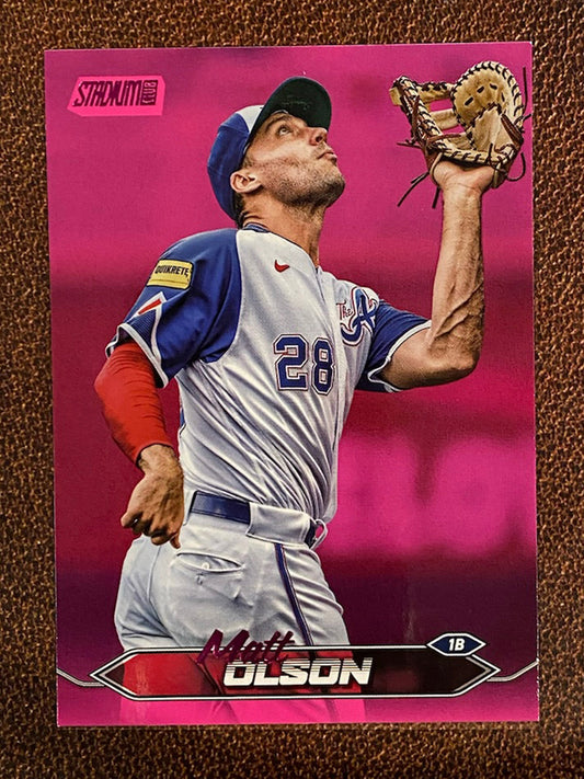 Matt Olson - 2024 Topps Stadium Club - Pink Foil - Braves