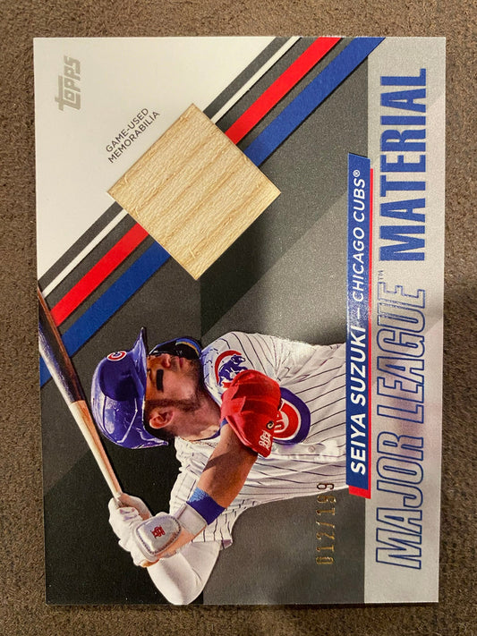 Seiya Suzuki - 2024 Topps Series 1 - Major League Material BLACK RELIC /199 - Cubs