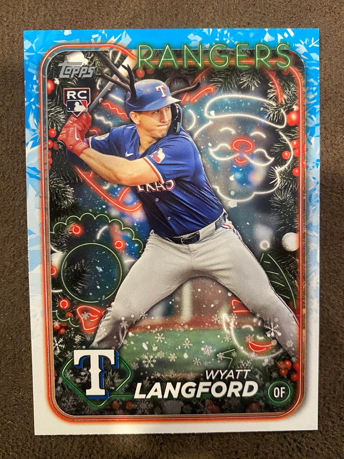 Wyatt Langford - 2024 Topps Holiday - SP - Rangers