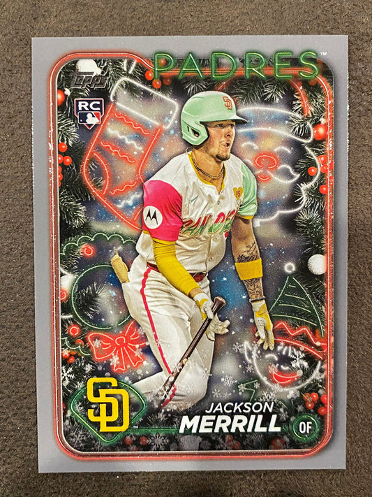Jackson Merrill - 2024 Topps Holiday - Silver Glitter - Padres