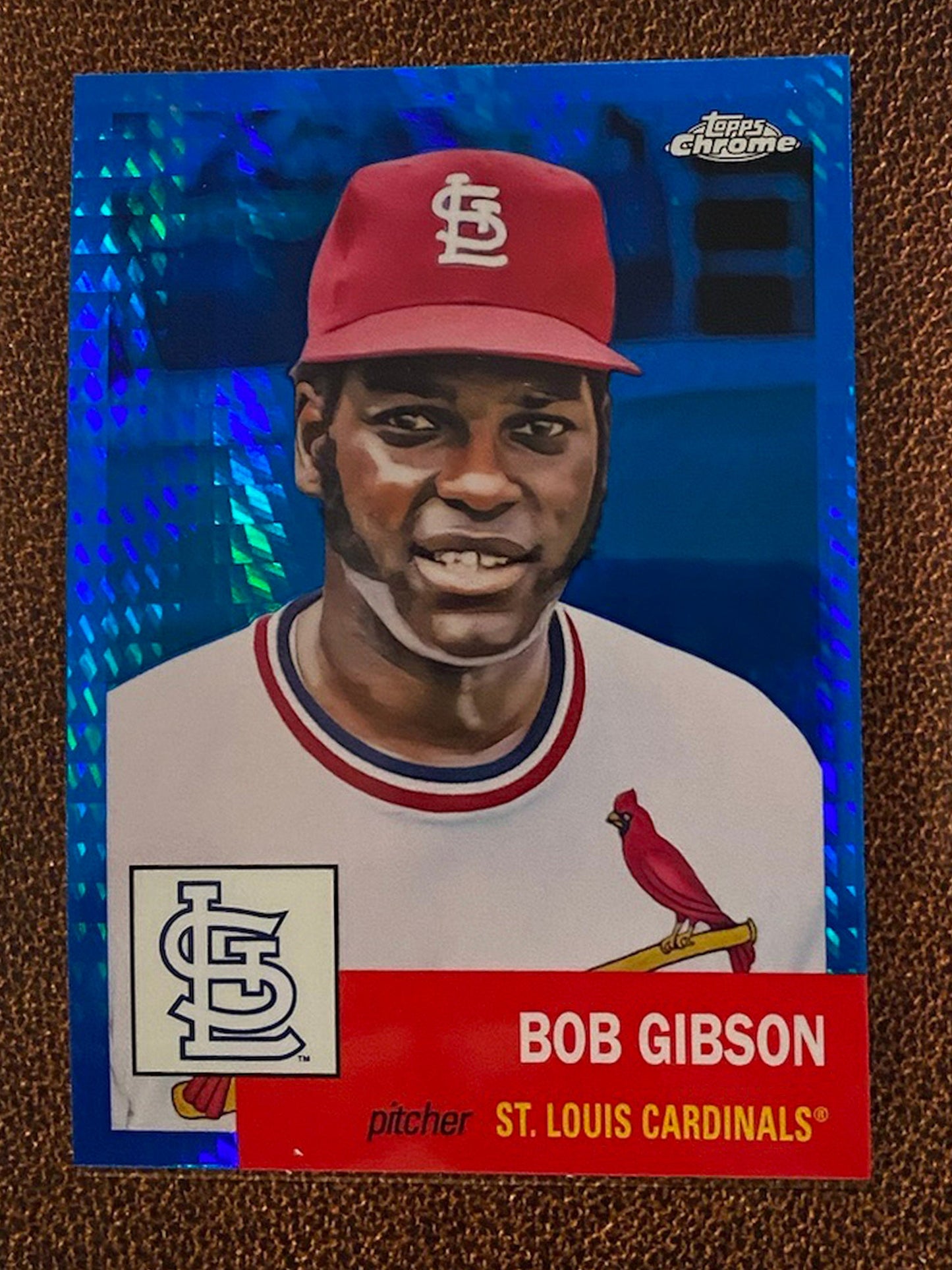 Bob Gibson - 2022 Topps Chrome Platinum Anniversary - Blue Prism - Cardinals