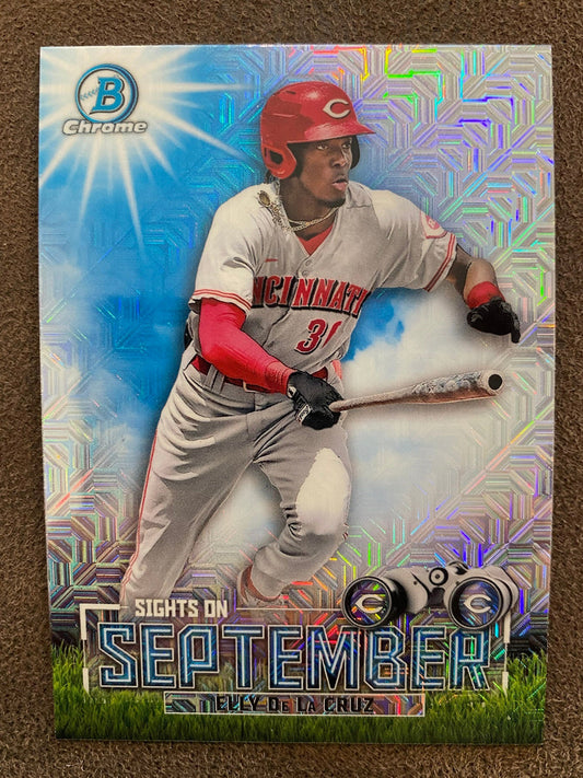 Elly De La Cruz - 2023 Bowman - Sight On September Mojo Refractor - Reds