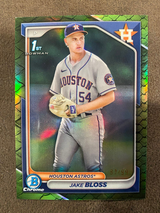 Jake Bloss - 2024 Bowman Chrome - 1st Reptilian /99 - Astros