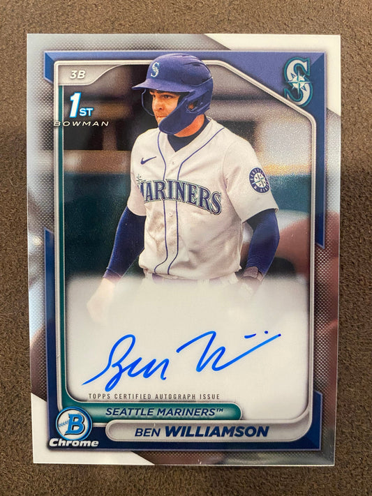 Ben Williamson - 2024 Bowman Chrome - 1st AUTO - Mariners
