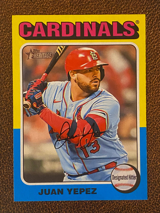Juan Yepez - 2024 Topps Heritage - Low Number Short Prints - Cardinals